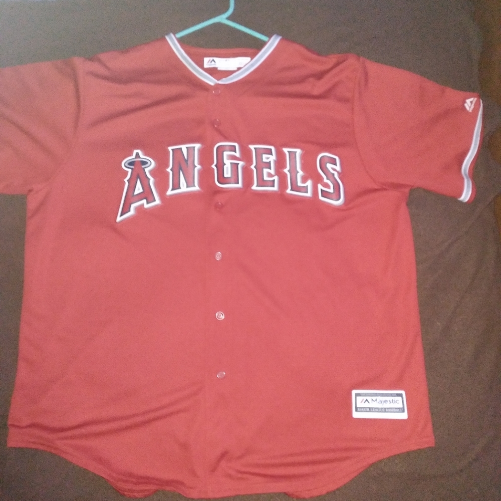 Angels Baseball Jersey Majestic Red